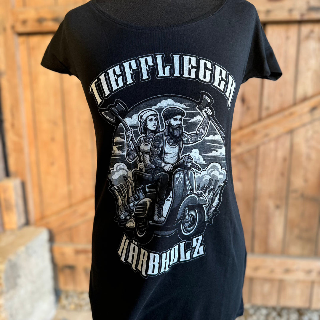 GirlyShirt "Tiefflieger Schwarzweiß"