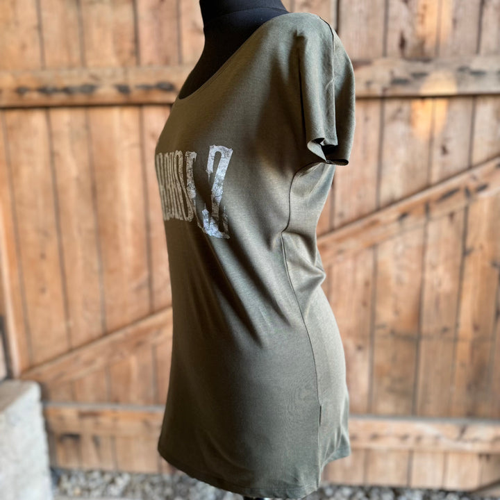 GirlyShirt Vollgas olive