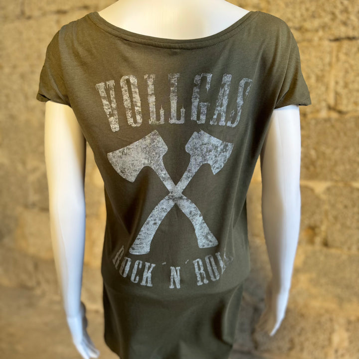 GirlyShirt Vollgas olive