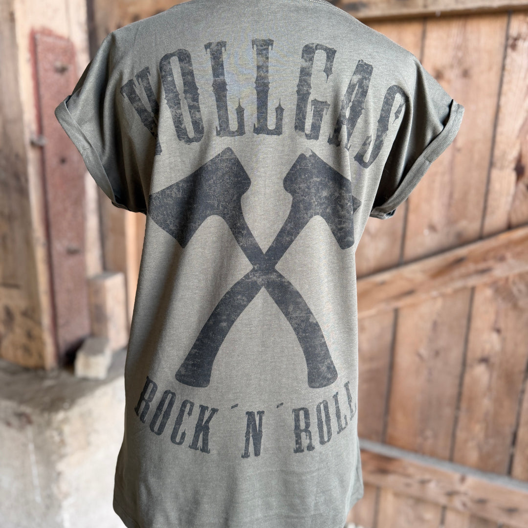 T-Shirt "Vollgas (olive)